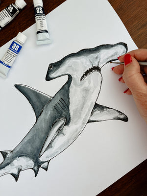 Caspian the Hammerhead Shark Print