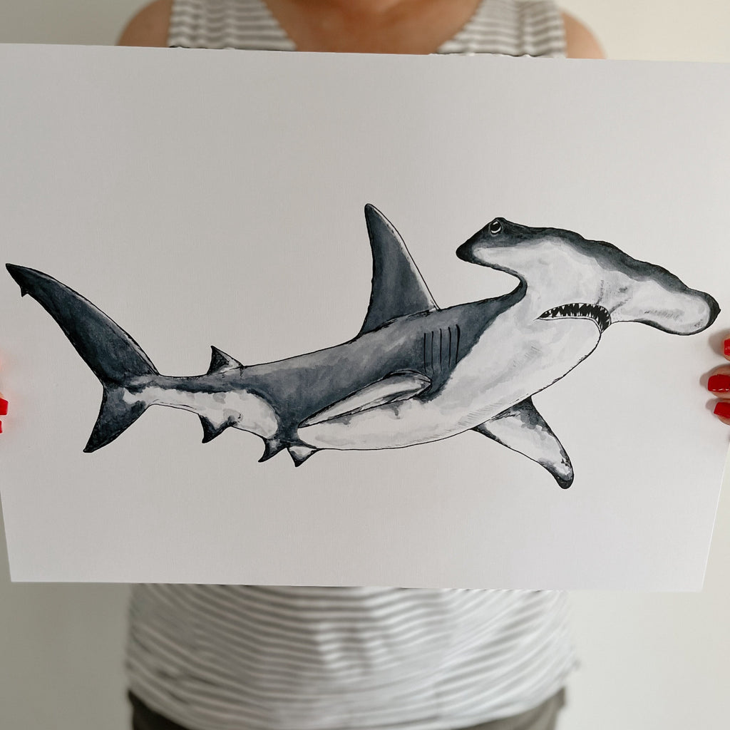 Caspian the Hammerhead Shark Print