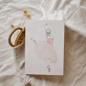 Evelyn in Arabesque Ballet Print