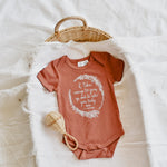 It Takes Courage Baby Onesie - Rust