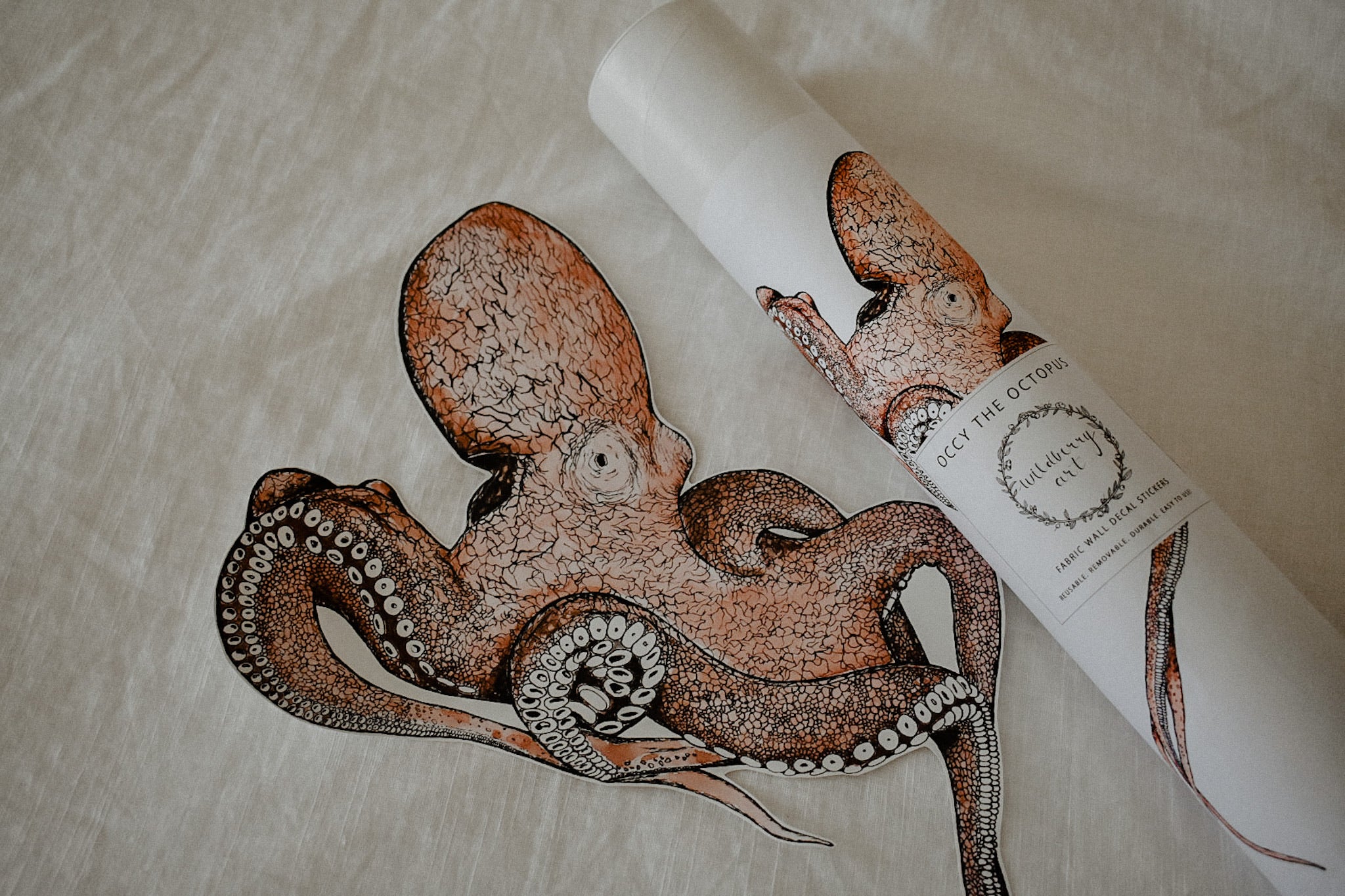 Occy the Octopus Fabric Wall Decal - Separate