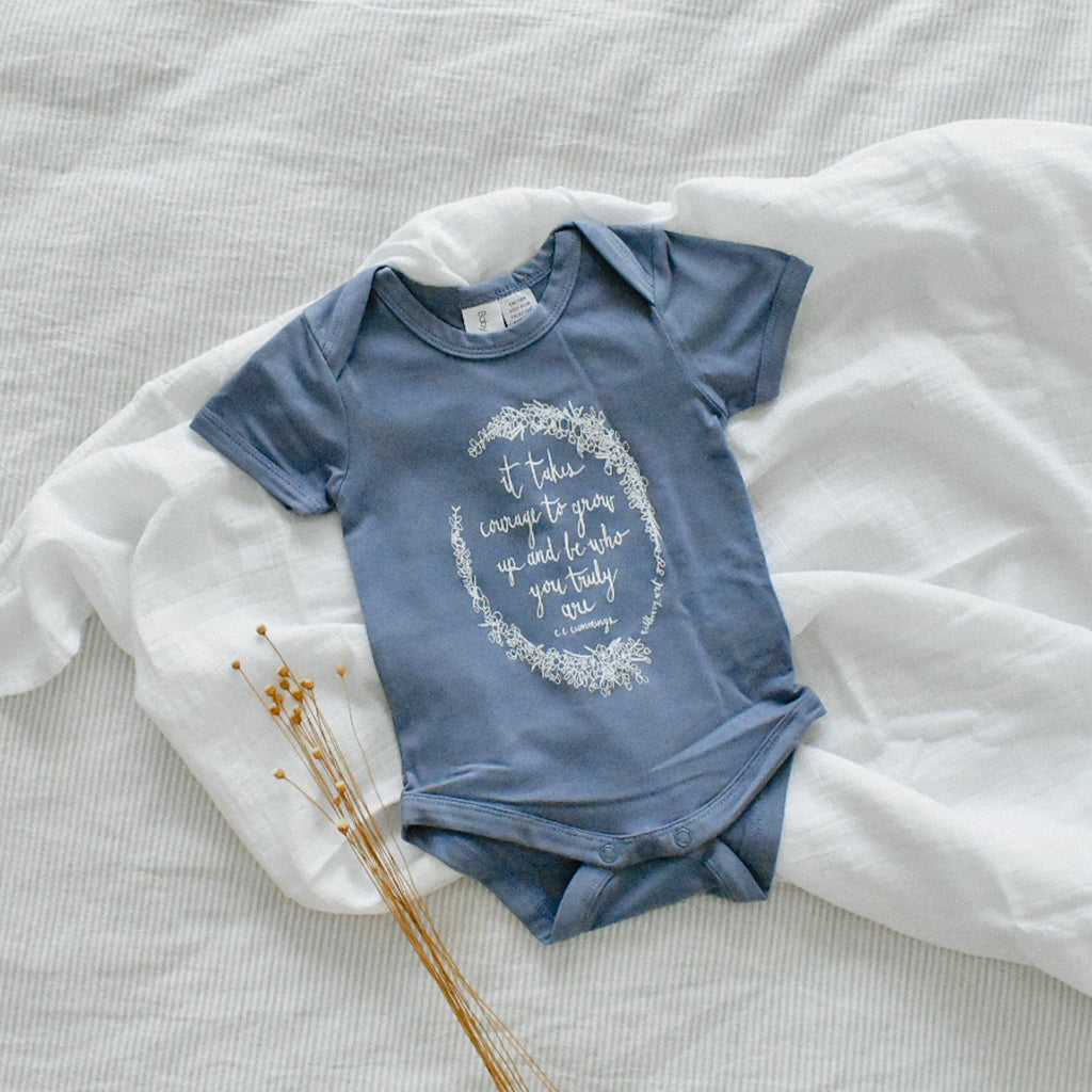 It Takes Courage Baby Onesie - Blue
