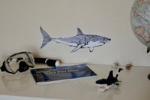 Duke the Great White Shark Fabric Wall Decal - Separate