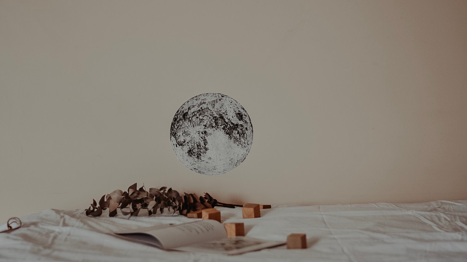 The Moon Fabric Wall Decal - Separate